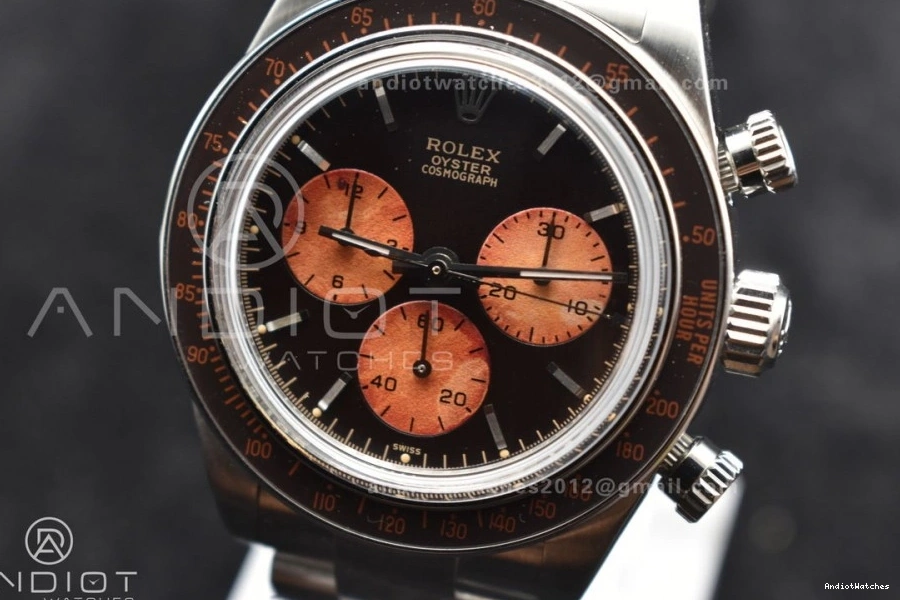 SS SS Daytona SmoothTexture Black 823 Edition Orange on Dial Best Bracelet A ADGF 1208